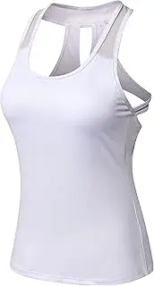 [Legou] Women’s Yoga Vest Scoop Neck Mesh Panels Hollow-Out Tight High Elastic Breathable Fitness Running Sports Tank Top