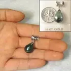 14k White Gold Cuff & Diamond Baroque Tahitian Pearl Pendant