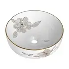Cefito Bathroom Basin Ceramic Vanity Sink Hand Wash Bowl with Pattern 41x41cm