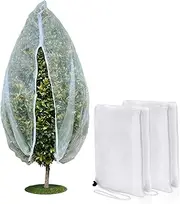 Fruit Tree Netting Cover with Zipper and Drawstring, 2 Packs 6 x 6 ft Insect Bird Barrier Netting for Garden Protection, Ultra Fine Mesh Garden Netting