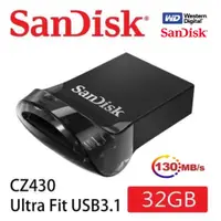 在飛比找PChome24h購物優惠-SanDisk晟碟 Ultra Fit USB 3.1 32