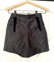 Sass & Bide Shorts Size 36 (AU 6) "Soda Snap" BNWT Chevron XXS Black Designer