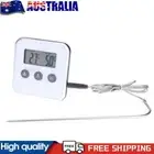 Electronic Thermometer Timer Food Meat Temperature Meter Gauge with Probe #AU