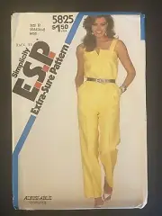 Simplicity 5825 Pattern Jumpsuit Size 10 12 14 Misses Uncut New Vintage 1982 ESP