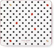 kate spade new york Leatherette Mouse Pad, 9" x 8" Mouse Mat with Non-Slip Back, Cute Mouse Pad for Office Desk, Ladybug Dot