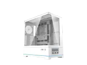 darkFlash DY451 White Steel / Tempered Glass ATX Black chassis ,0.8mm SPCC Case