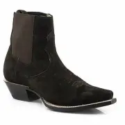 Women's Stetson Everly Suede Boots Handcrafted Brown