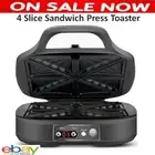 Breville 4 Sandwich Press 2000W Deep Dish Non-Stick Toaster Jaffle Press Machine