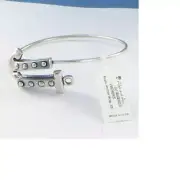 ALEX and ANI SILVER RUSTIC ANCHOR Charm Bangle WRAP BRACELET NWT RARE