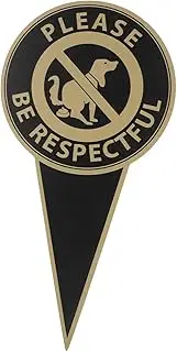 INOOMP No Dogs Allowed Park Sign Aluminum Double-Sided Caution Stake for Public Areas Communities
