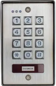 SK-1123-SPQ Vandal Resistant Outdoor Access Control Keypad with Proximity Rea...
