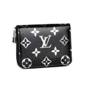 Louis Vuitton Black and Silver Python Zippy Wallet Coin Credit Card Purse (Rare)