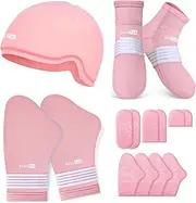 Chemo Care Package for Women & Men, Chemo Gloves and Socks for Neuropathy, Cold Caps for Chemotherapy, Ideal for Migraine, Plantar Fasciitis, Carpal Tunnel, Arthritis Foot Pain Relief, S/M