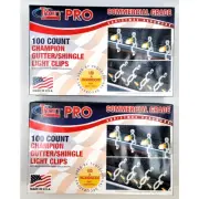 Dyno Titan Pro Commercial Grade Gutter Shingle Light Clips 100 Count Lot of 2