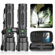 Rechargeable LED Flashlights High Lumens,1500 Meters Super Bright Tactical Fl...