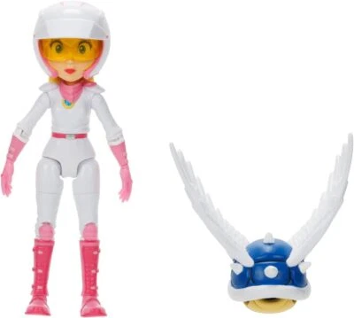 Nintendo The Super Mario Bros Movie 5-inch Peach Figure with Spiny Blue Shell
