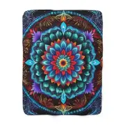 Retro Colorburst design Sherpa Fleece Blanket