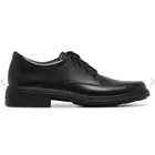 Clarks Infinity Senior Black Leather Lace Up Comfort Girls Kids School Shoes
