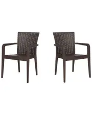 Rainbow Outdoor Alberta Set of 2 Stackable Armchairs