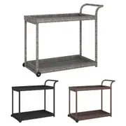 Bar Cart Poly Rattan Outdoor Garden Storage Trolley Multi Colours vidaXL