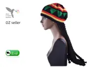 Bob Marley Jamaican Wig Rasta Reggae Beanie Hat With Dreadlocks Wig Costume