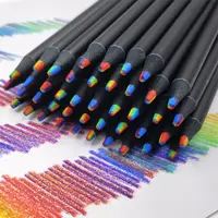 在飛比找蝦皮購物優惠-7色黑木鉛筆 黑桿彩虹鉛筆 彩虹筆 廣告筆 漸層變色彩色鉛筆