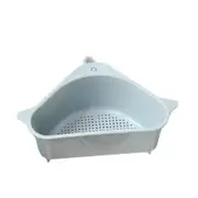 Kitchen Rack Shelf Holder Triangle Sink Drain Basket Strainer Organizer Blue