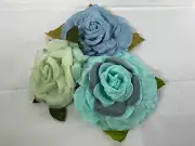 Luxury Silk Roses – Light Blue, Mint, & Green Floral for Wedding (Box #11)