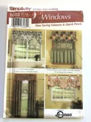 Simplicity 5603 EASY WINDOWS....Time Saving Valances & Quick Panels
