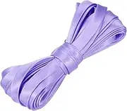 uxcell Double Fold Bias Tape for Sewing 2/5 Inch x 5.5 Yards Satin Pre-fold Continuous Binding Tape for Seaming Quilting Hemming Binding DIY Crafts, Light Purple