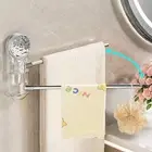 Compact Bathroom Towel Organizer Wall-mounted Bath Shelf Stainless Steel