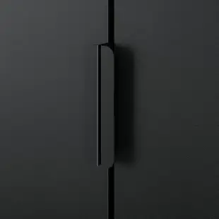 IKEA 附門收納櫃, 黑色, 85x40x191 公分