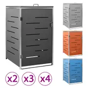 Wheelie Bin Shed Outdoor Trash Container Hider Box Stainless Steel vidaXL