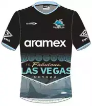 Cronulla Sharks 2025 NRL Mens Las Vegas Training Shirt Sizes S-7XL BNWT