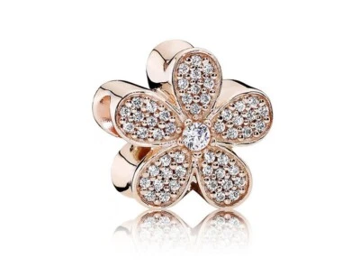 New Genuine Authentic Pandora Rose Gold DazzlingDaisy Flower Pavé Charm 781480CZ