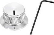 uxcell Aluminium Knurled Potentiometer Knobs 1/4" Volume Tone Control Top Hat Knob for Guitar Instruments Audio Mixer Amplifier Gold