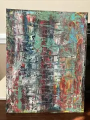 Original Abstract Oil Painting "Firestorm” On 11x14 Canvas Panel