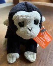 Wild Republic Rescue Gorilla Plush 4.5" Black Grey Small Stuffy NEW!