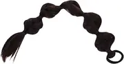 WRITWAA Wig Bubble Braid Hair Accessories Fake Ponytail Hair Accessories for Women Hair Rope Braid Ponytail Extension Hair Jewelry for Women Fake Braid Polyester Dark Brown