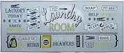 ZOVSON Laundry Room Rug Vintage Style Waterproof Floor Runners Non Skid Kitchen Floor Mat Bathroom Rugs Non-Slip Rubber Rustic Laundry Room Decor 20" x 47"