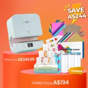 [New Customers Exclusive]Auto Tumbler Heat Press Machine +New User Bundle(Sublimation Paper*30+Sublimation Tumbler Blank-20 OZ*8+Sublimation Mugs 11oz*6+Sticker Paper*20+HTV*10+Adhesive Vinyl*14+PTFE Teflon Sheet*3+Heat Press Heat Tape*3≥A$194)