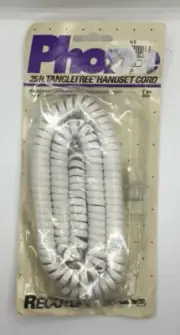 Recoton 25 ft Tangle-Free Handset Cord Older Cord Set Good Condition