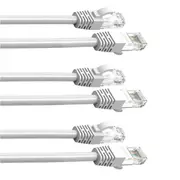 3PK Cruxtec 5m CAT6/RJ45 Network Lead Cable LAN Ethernet Internet Router Cord WH