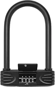 Bike U Lock, 16mm Bike Lock Heavy Duty Combination Bicycle U Lock with U-Lock Shackle, Bike Locks Anti Theft for Road Bike Mountain Bike Electric Bike Folding Bike, Bracket Not Included Little