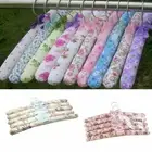 10X Soft Hook Wooden Sponge Padded Floral Coat Clothe Shi Dress Suit Hanger Best