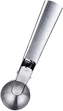 Leadigol 1PCS Ice Cream Spoon,Fruit Spoon Metal Ice Cream Scoop Stainless Steel Spoon with Trigger for Kitchen