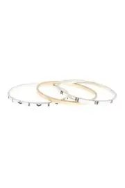 Nordstrom Melrose and Market Brushed Etched Bangles Set of 3 NWT 50