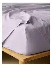 [Vue] Stonewashed Cotton Fitted Sheet in Purple Heather
