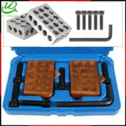 1-2-3 Blocks 0.0001" Precision Ground 23 Holes set MATCHED Machinist 2Pcs