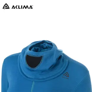 【ACLIMA 挪威】WW Hood Sweater w 女長袖連帽拉鍊上衣 藍灰 羊毛長袖上衣 104078-388